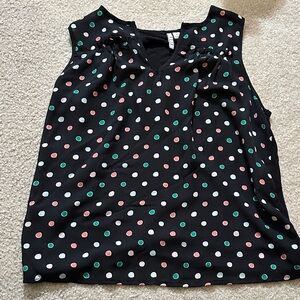 Elle Black Polka Dot Tank Top